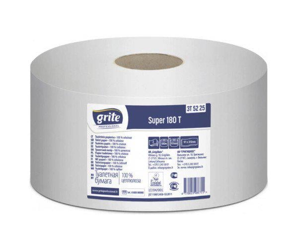Туалетний папір целюлозний GRITE Super Professional двошаровий 180 м 571 відрив (17706)
