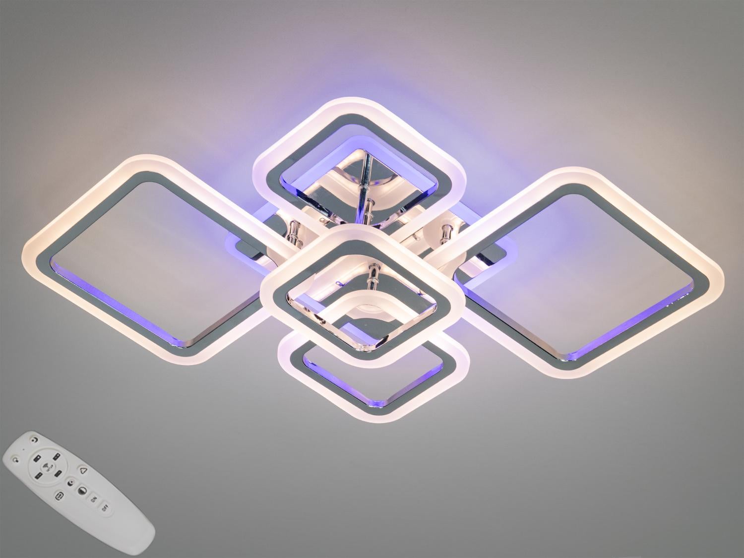 Люстра потолочная LED/пульт/димер 80W Хром (A8160/2+3HR 3col dim) Люстра потолочная LED/пульт/димер 80W Хром (A8160/2+3HR 3col dim)
