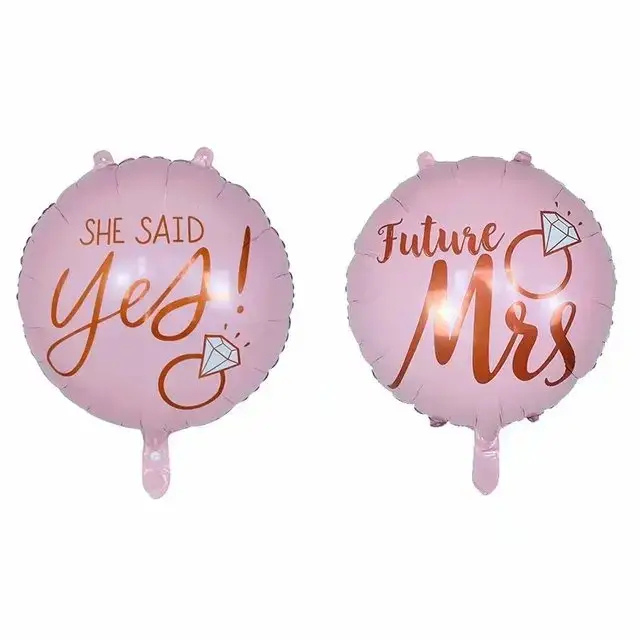 Набор фольгированных шариков на девичник "She Said Yes/Future Mrs" 46 см 2 шт. (61)