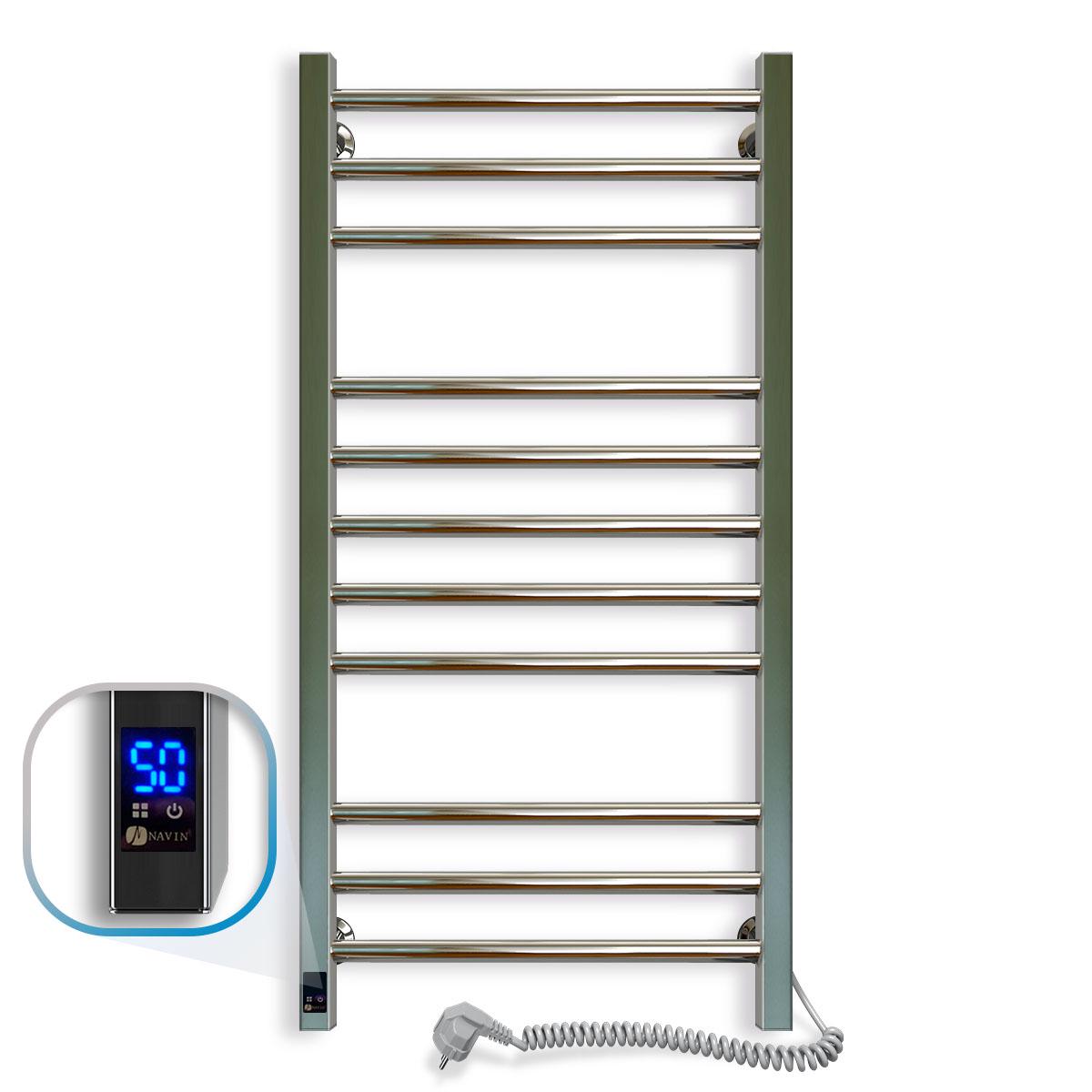 Полотенцесушитель электрический NAVIN регулятор с таймером 101-150 Вт 500x1000 мм Хром (E10-016053-5010)