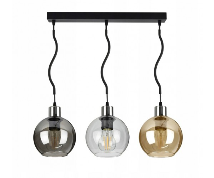 Подвесной светильник Spline 3 Mix Smoky/Clear/Honey (PL-0003478 G/MIX Smoky/Clear/Honey)