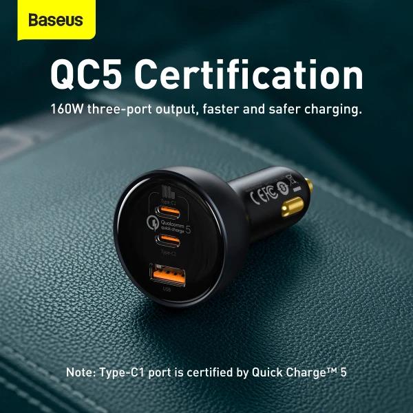 Зарядний пристрій автомобільний BASEUS Qualcomm 160 W - фото 6