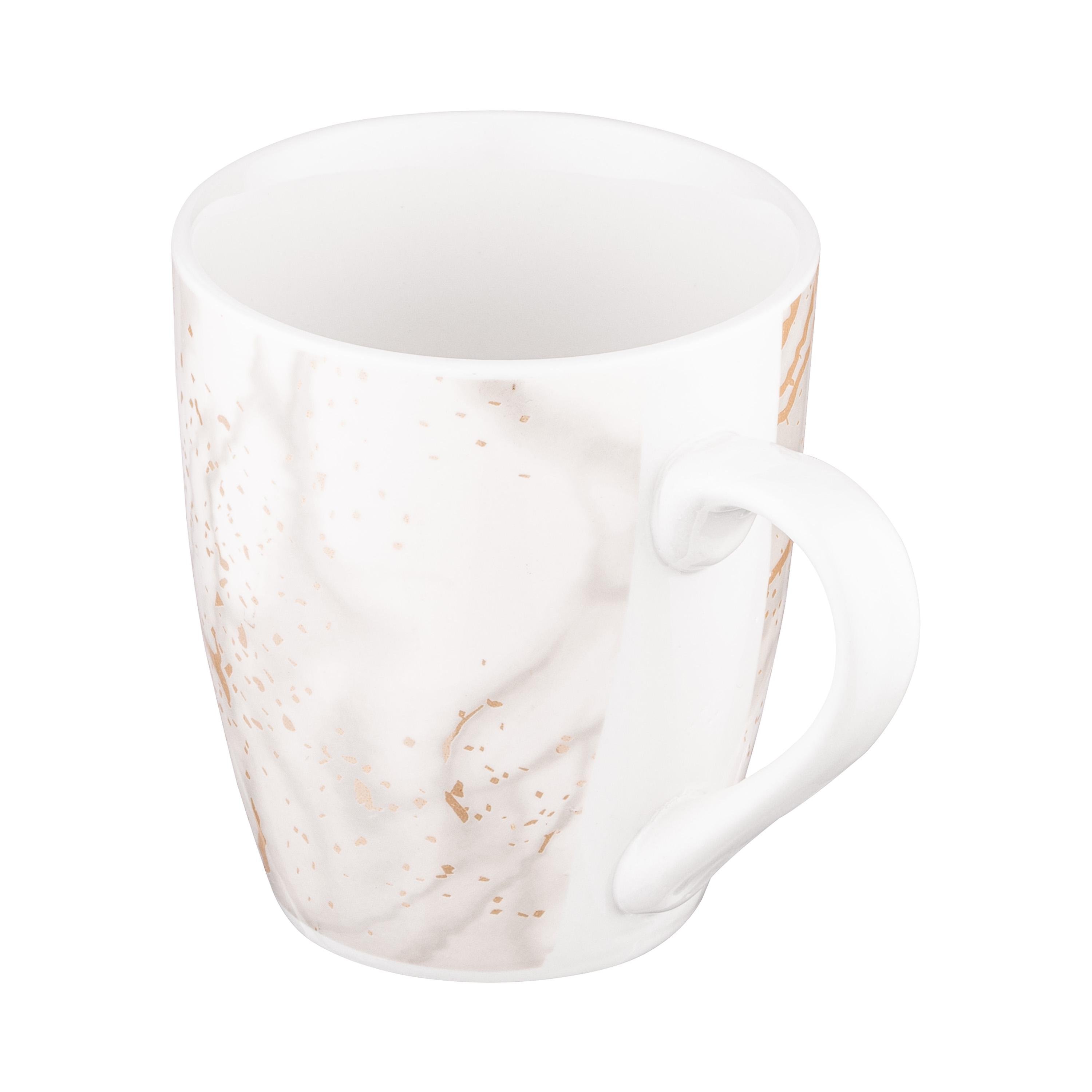 Чашка Ardesto Sparkle 360 мл Білий з бежевим (AR0939S) - фото 3