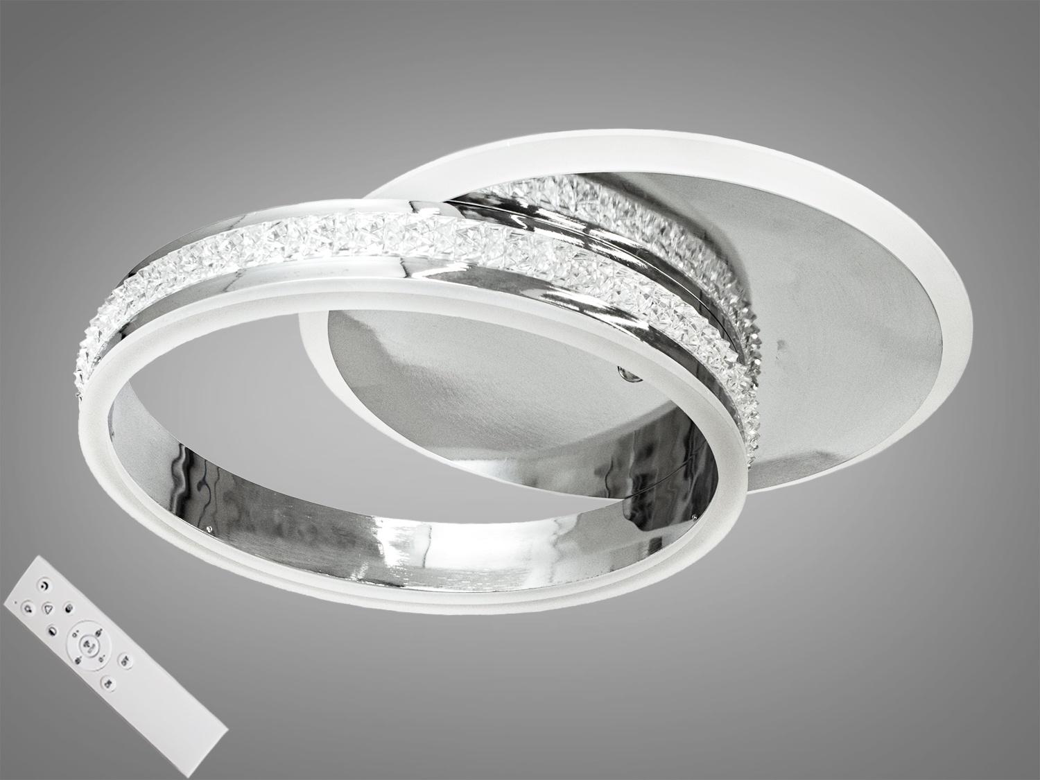 Стельова світлодіодна люстра з димером 65W (55041) - фото 2 Стельова світлодіодна люстра з димером 65W (55041) - фото 2