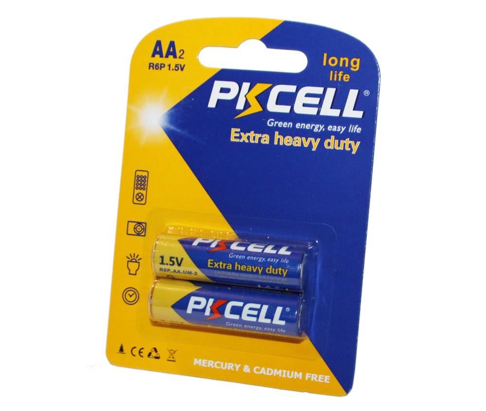 Батарейки PKCELL AA/R6 1,5V 2 шт. (R6P-2B)