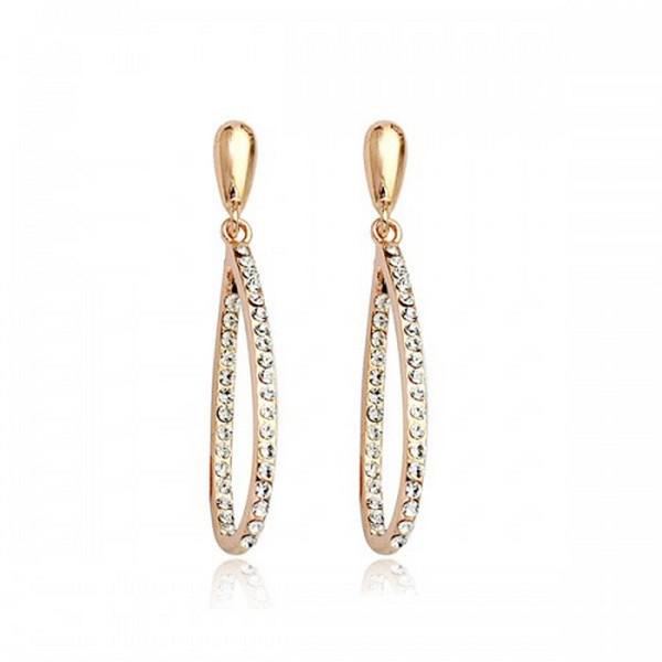 Серьги с кристаллами Сваровски Showfay 85353 Белый