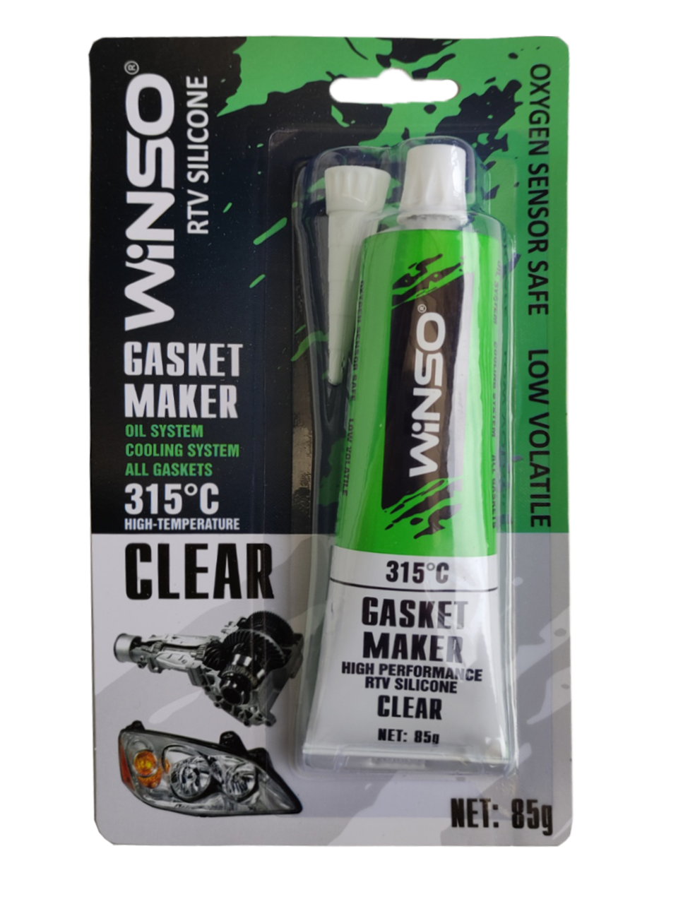 Автогерметик WINSO 315 °C 85 г Прозорий (42145) - фото 1 Автогерметик WINSO 315 °C 85 г Прозорий (42145) - фото 1