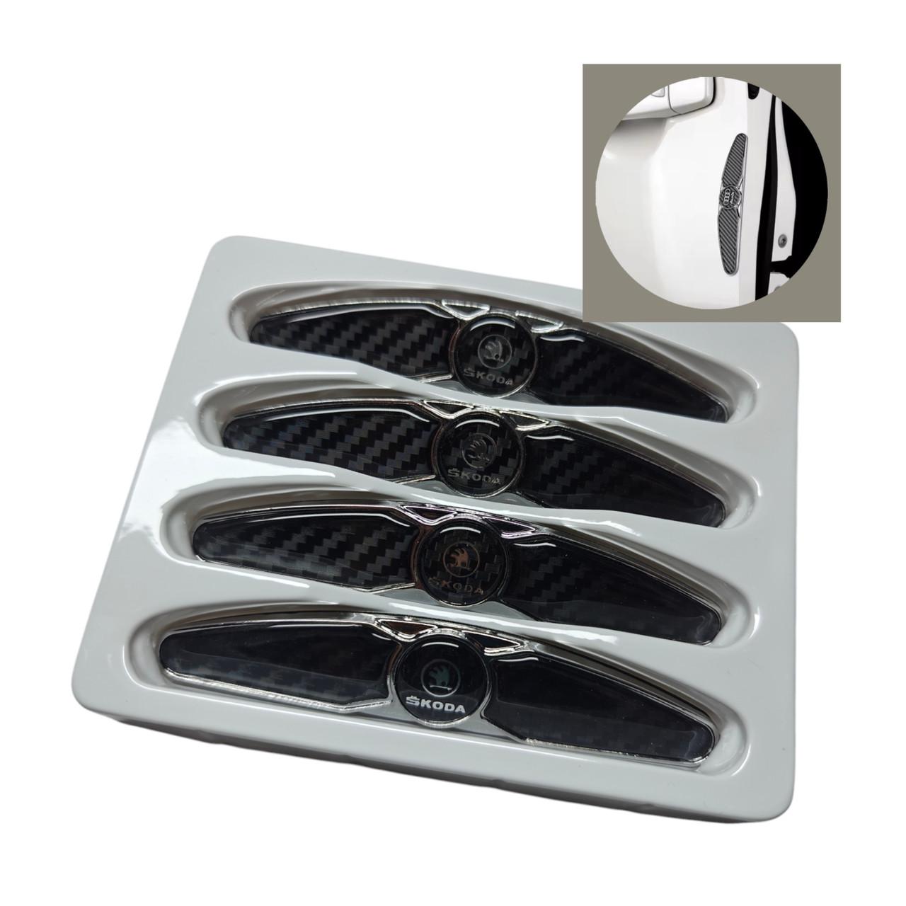 Полосы двери противоударные Skoda металлические Черный (2402331374) - фото 4