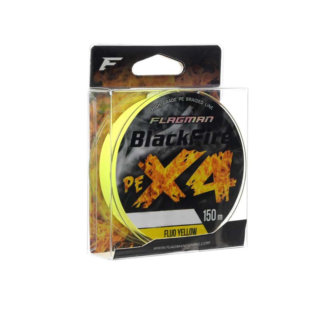 Шнур Flagman Blackfire PE X-4 150 м 0,08 мм Fluo Yellow (X4B-008) - фото 3