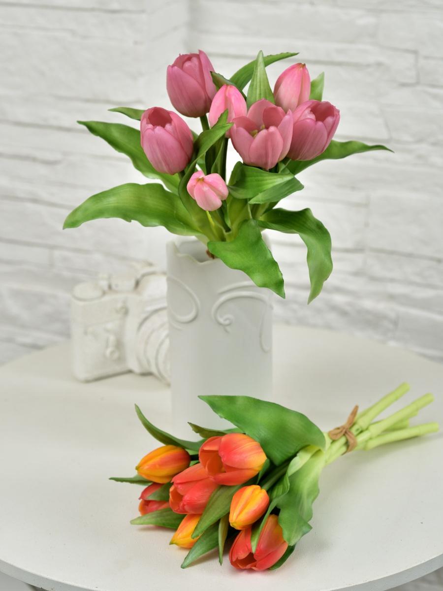 Тюльпан букет Indigo Premium 7 голов 30 см Оранжевый (73229-6) - фото 4