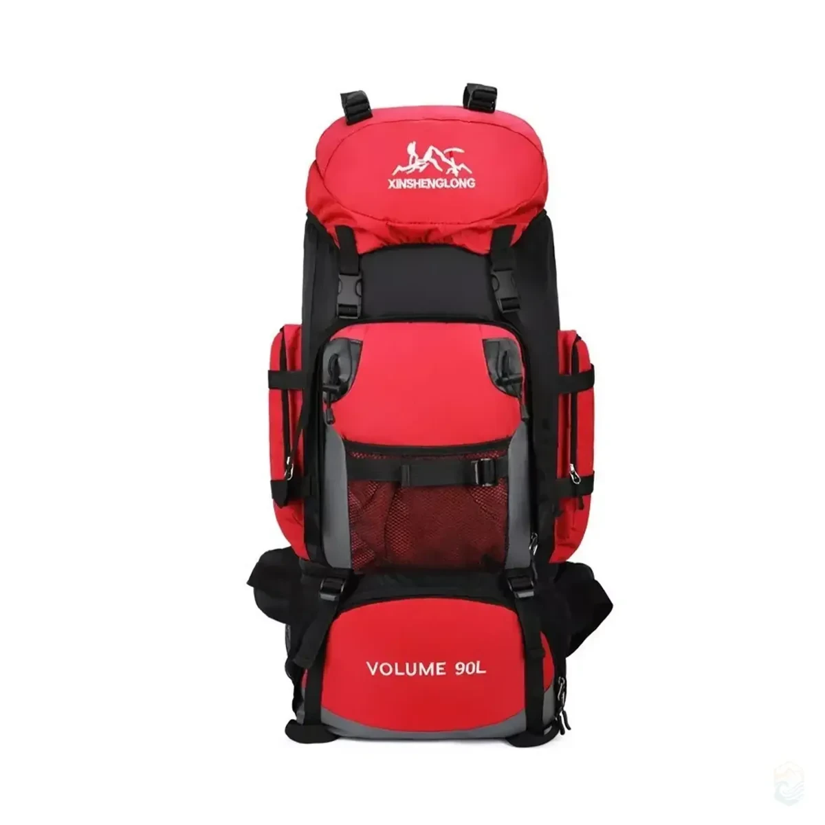 Рюкзак туристический Hinshenglong Oxford+PU 90 л Черный/Красный (SJ-0036-1R)