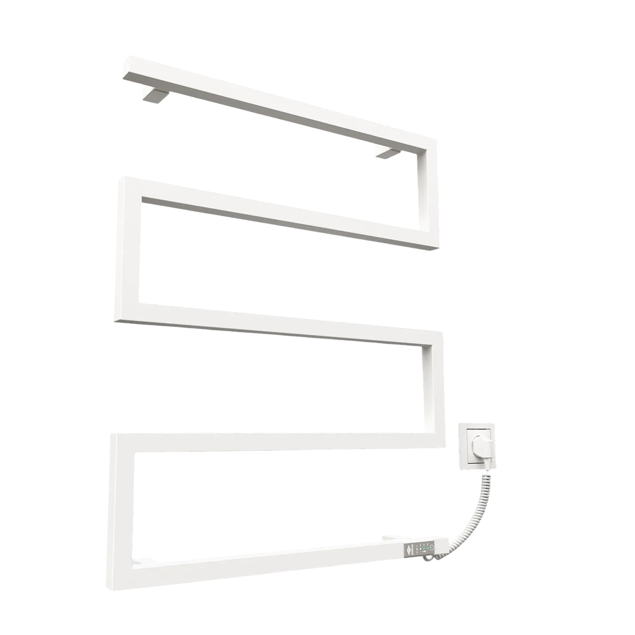 Полотенцесушитель электрический KOSSER Змейка Зета ER 685х550 мм Белый (23059603)