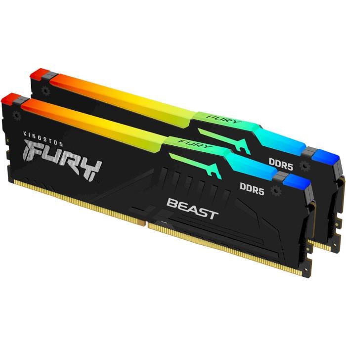 Оперативная память Kingston FURY Beast RGB DIMM DDR5 EXPO 32 Гб Kit 6400 МГц Black (KF564C32BBEAK2-32)