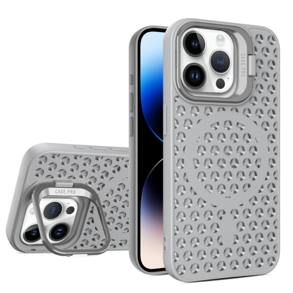 Протиударний чохол із підставкою Cosmic Grater Stand for Apple iPhone 14 Pro Max Grey