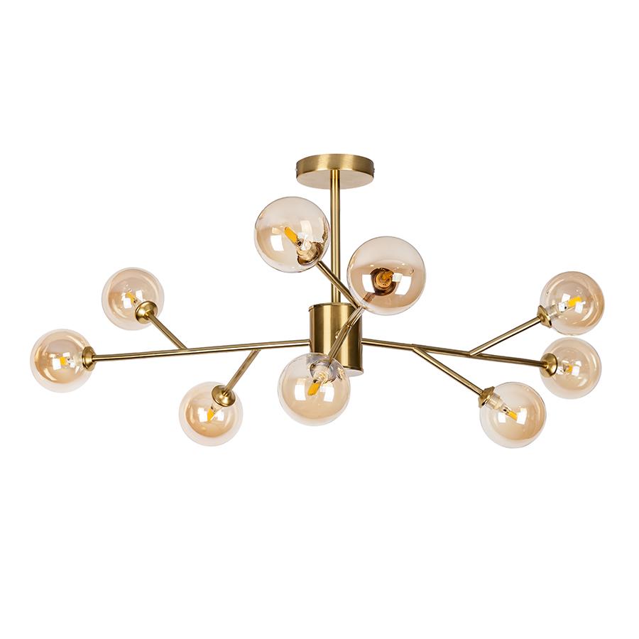 Люстра молекула потолочная Levistella 7529806-9 BRZ/BR плафон коричневый Бронза Люстра молекула потолочная Levistella 7529806-9 BRZ/BR плафон коричневый Бронза