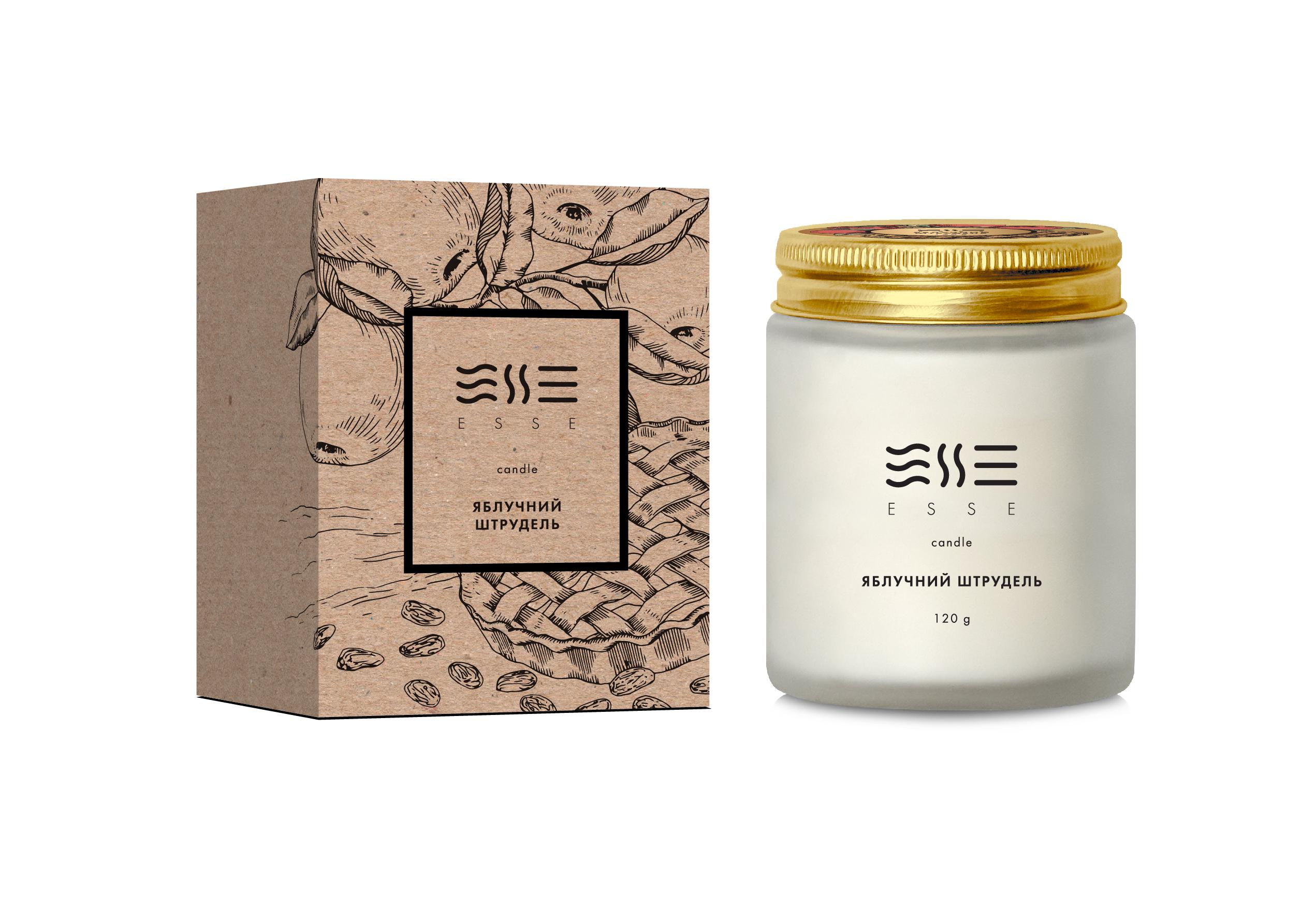 Аромасвечка Esse HOME Яблочный штрудель 120 г (32159750) Аромасвечка Esse HOME Яблочный штрудель 120 г (32159750)