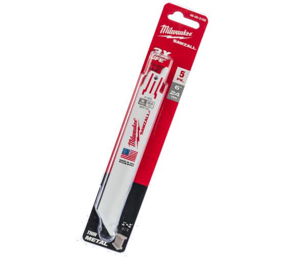Полотно для шабельної пили по металу Milwaukee Thin kerf 5 шт. (48005186) - фото 5