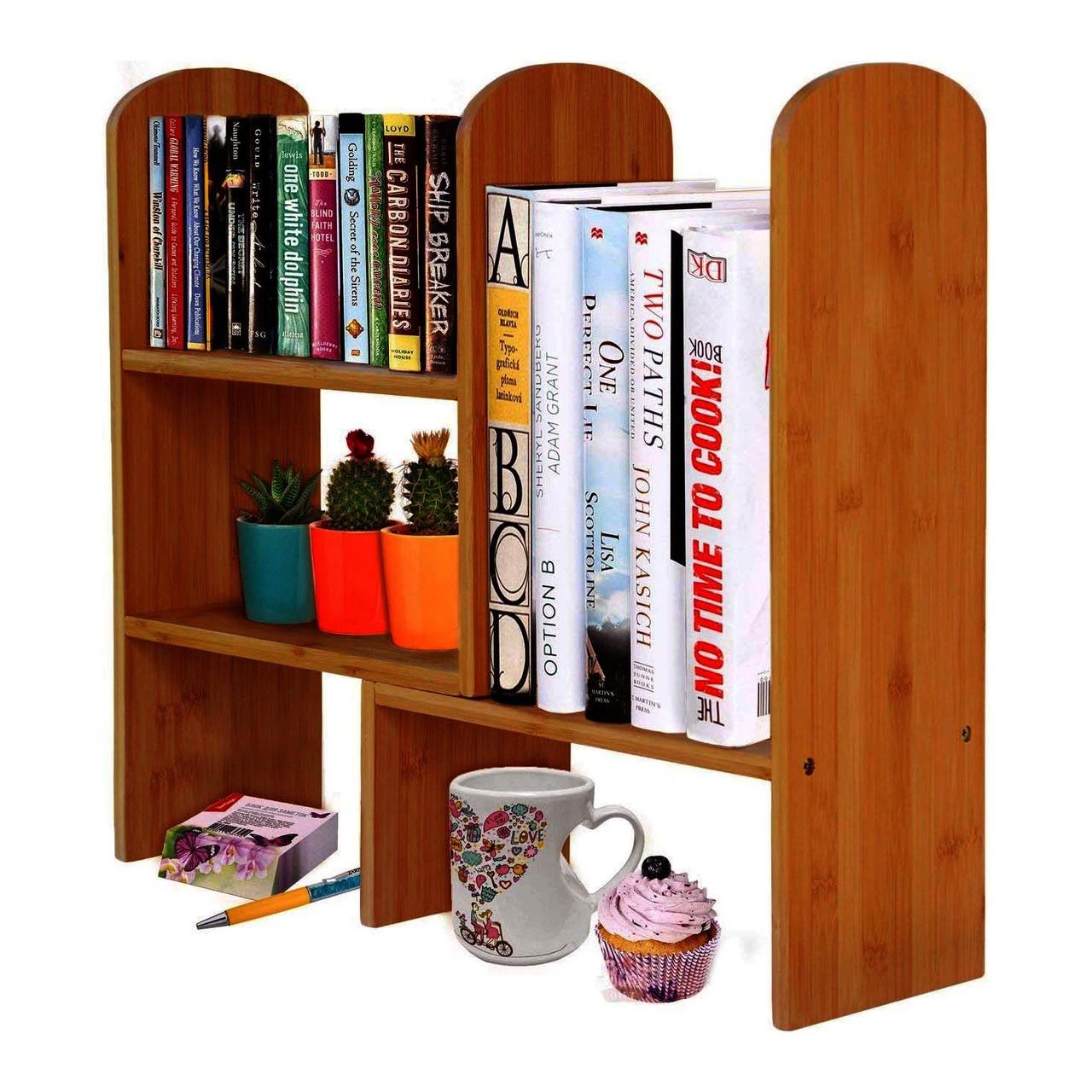 Полка-надстройка настольная из дерева Дотори охра (АКД-000304)