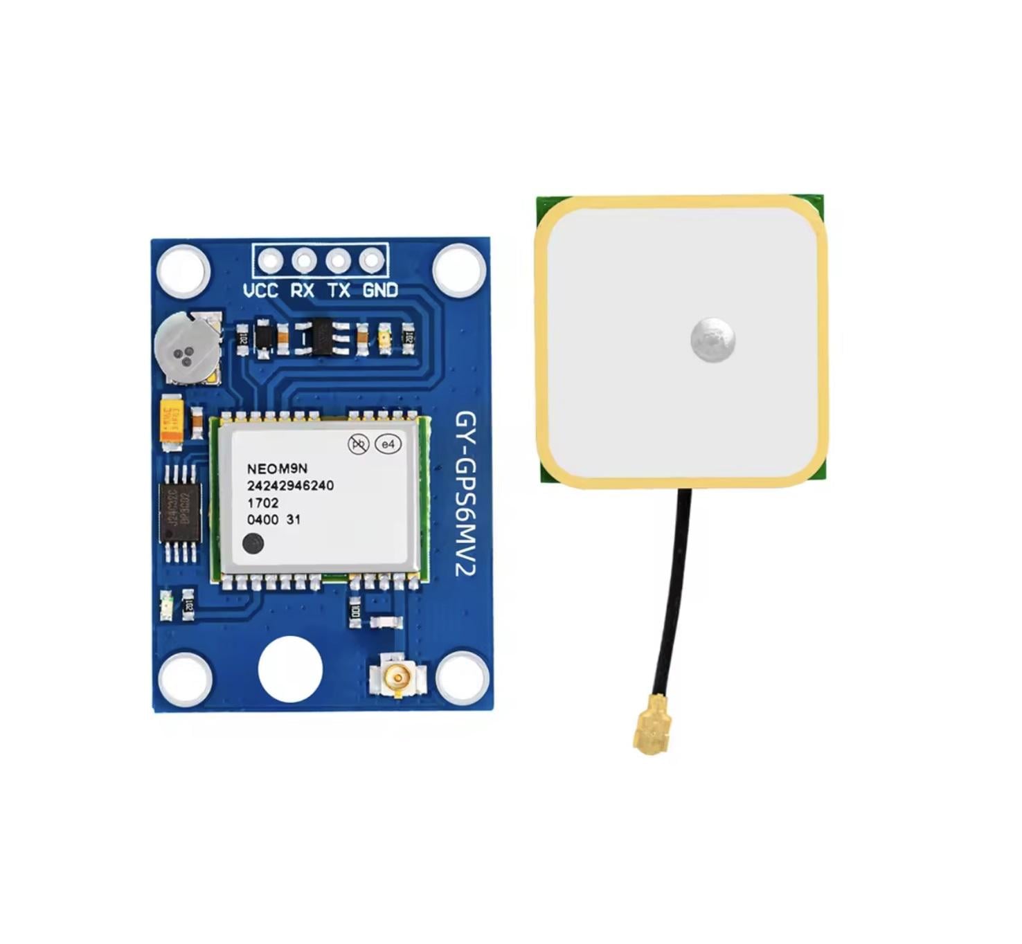 Модуль GPS на U-blox NEO-M9N с интерфейсной платой и антенной для Arduino/трекеров/дронов (00-00028245)