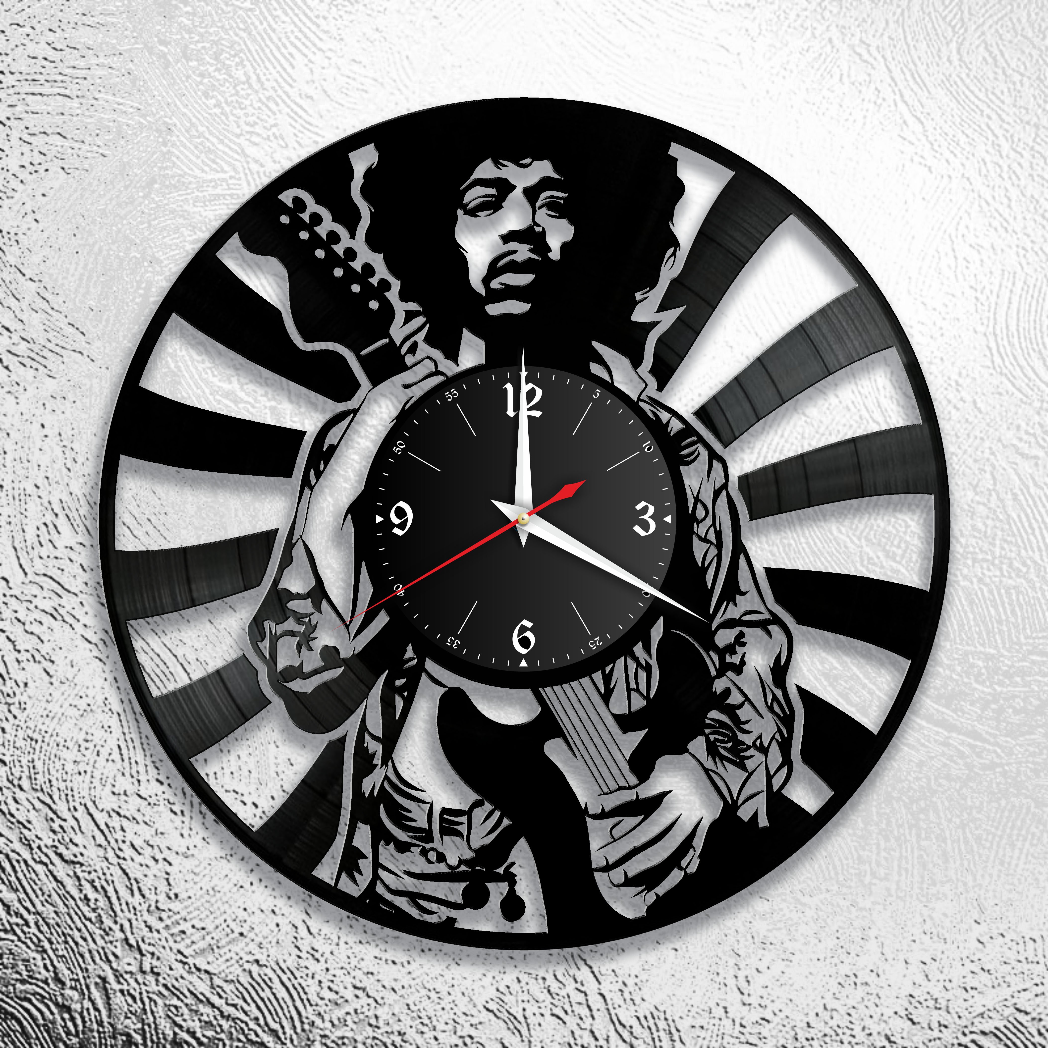 Часы настенные Джими Хендрикс 0564 из виниловой пластинки