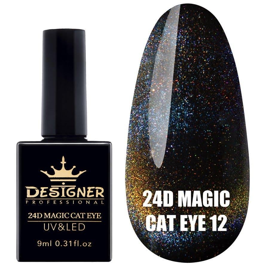 Гель-лак Кошачий глаз 24D Magic Cat Eye Дизайнер 9 мл 12 Гель-лак Кошачий глаз 24D Magic Cat Eye Дизайнер 9 мл 12