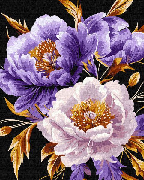 Картина по номерам Ideyka Пурпурный шик с красками металлик extra 40x50 см (Id-KHO3309)