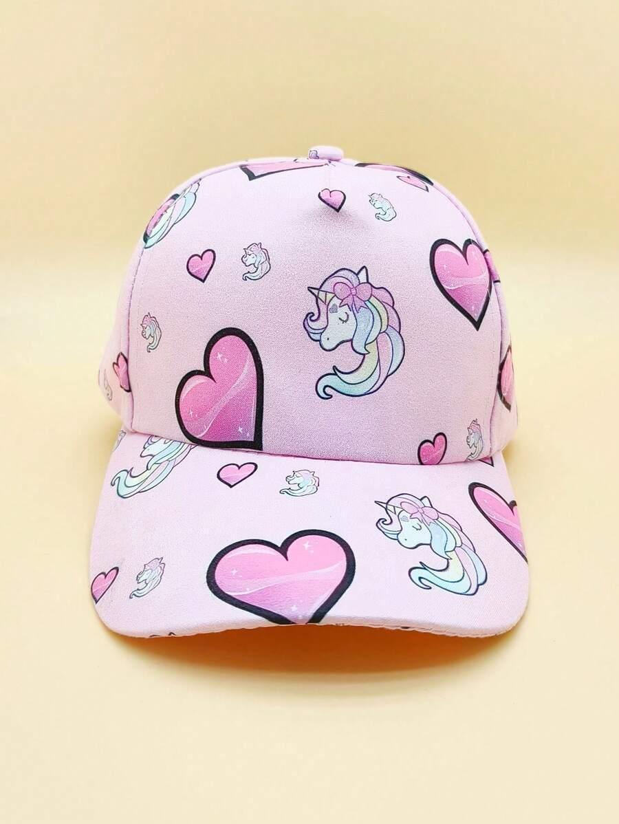 Кепка детская Единорог для девочек с регулиремым размером на липучке из полиэстра с изогнутым козырьком 50-54 см Розовый (D-0161) - фото 6 Кепка детская Единорог для девочек с регулиремым размером на липучке из полиэстра с изогнутым козырьком 50-54 см Розовый (D-0161) - фото 6