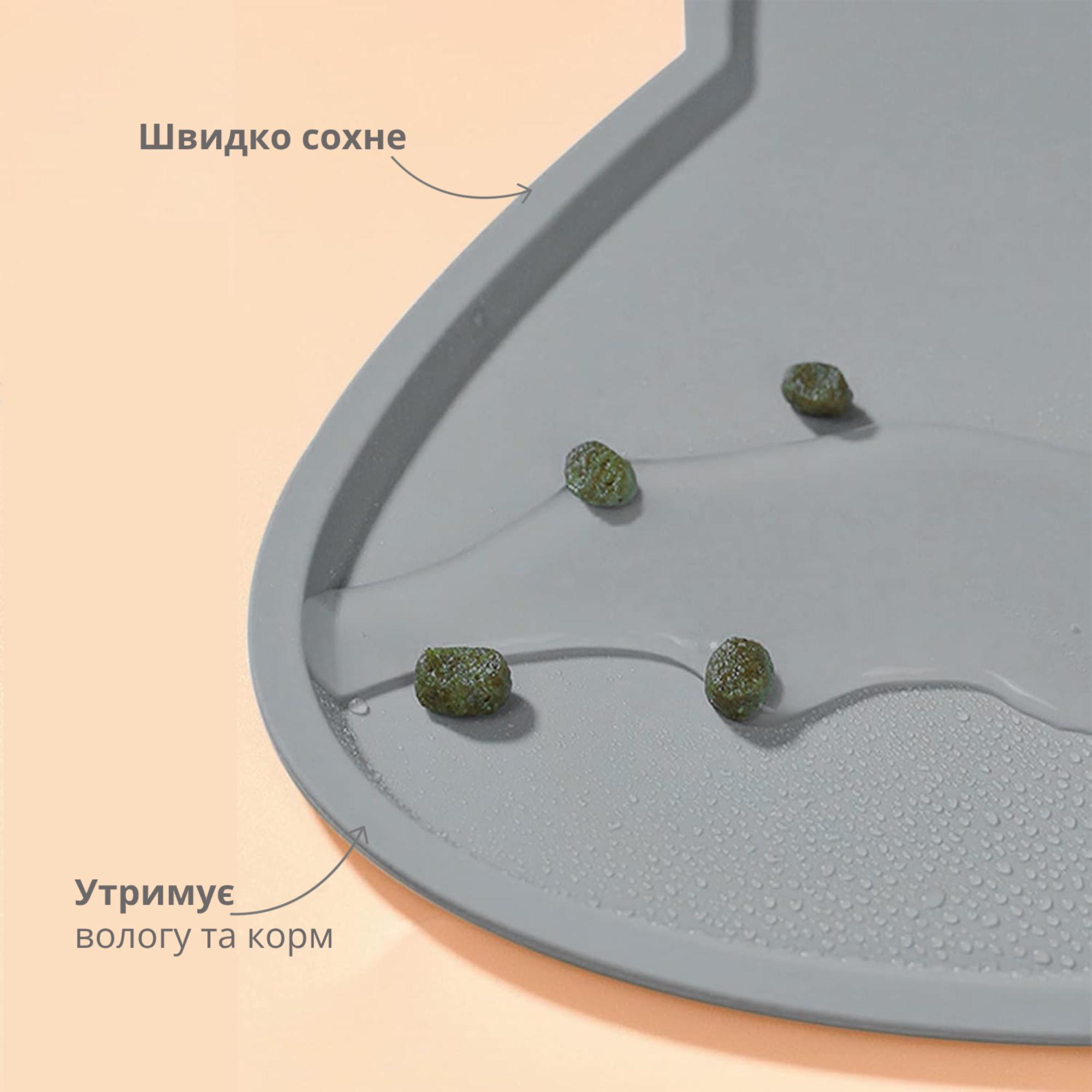 Килимок під миску води силіконовий Сірий (29914003) - фото 4 Килимок під миску води силіконовий Сірий (29914003) - фото 4