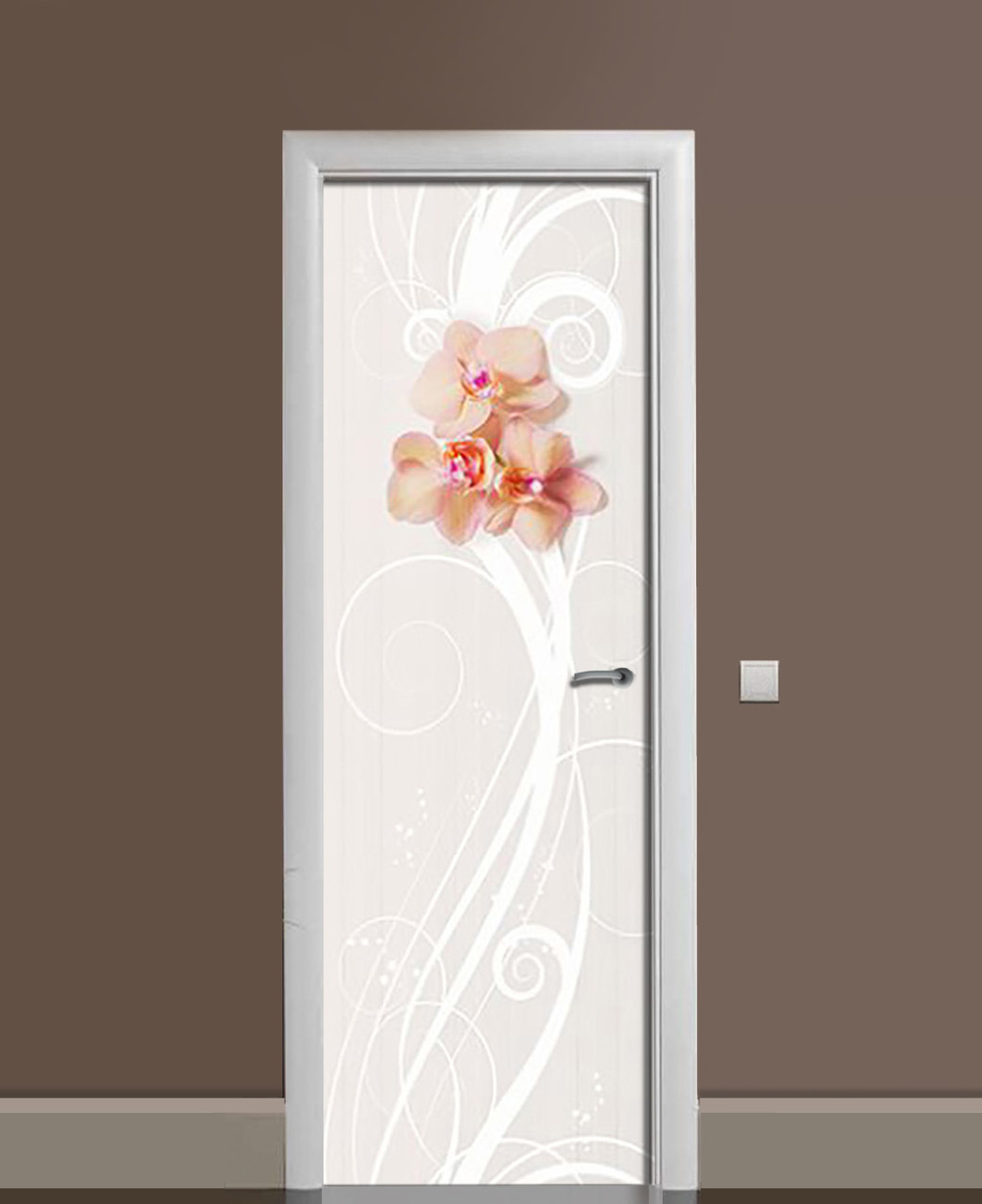 Наклейка 3D на дверь Zatarga "Милая скромность" виниловая 650х2000 мм