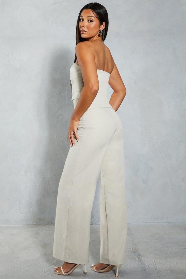 Штани Misspap утеплені віскоза Бежевий (29502531) - фото 4