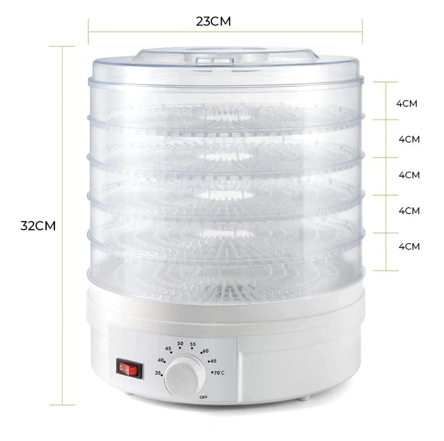 Сушилка для фруктов и овощей Rainberg RB-912 бытовая 5 ярусов 800 Вт (185) - фото 3 Сушилка для фруктов и овощей Rainberg RB-912 бытовая 5 ярусов 800 Вт (185) - фото 3