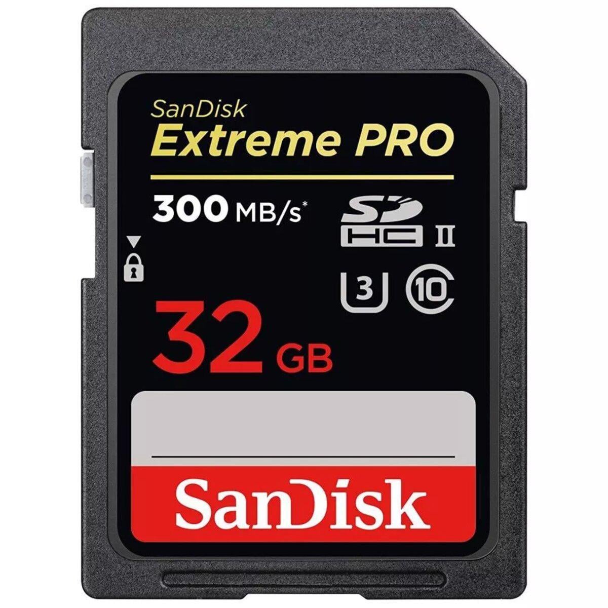 Карта памяти SanDisk Extreme Pro 32 Gb Class 10 V90 R-300 Mb/s W-260 Mb/s