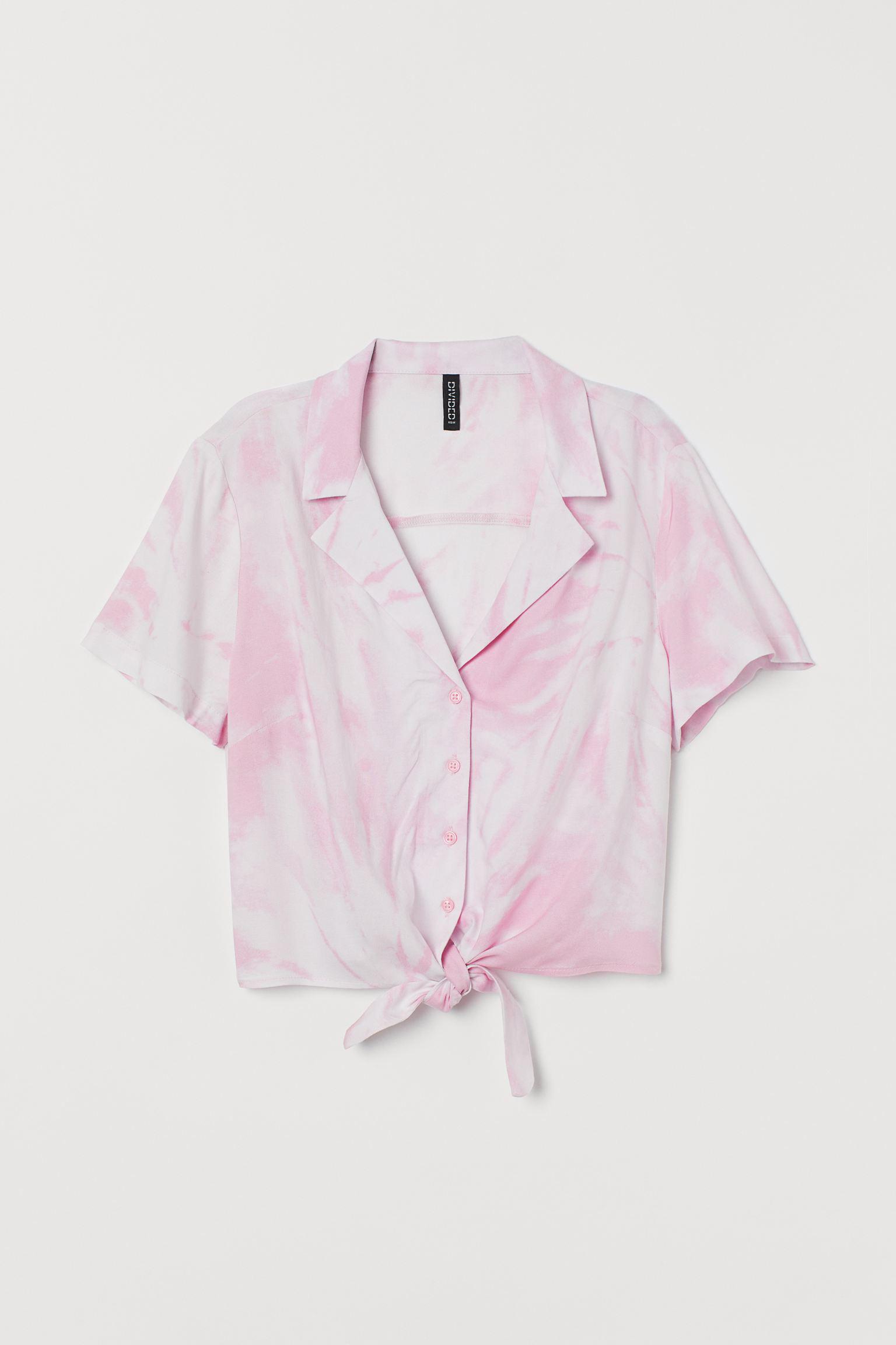 Блуза H&M р. 42 Бело-розовый (2202860653)