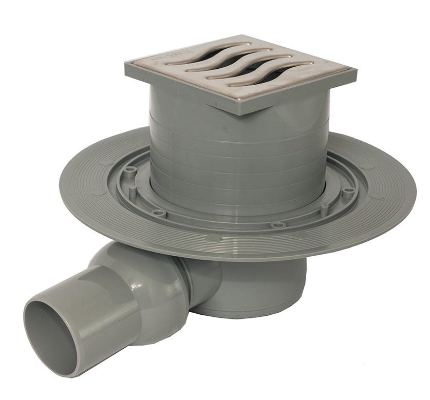 Трап для душа Pestan Confluo Tide-6 13000066 10х10 горизонтальный (4577)