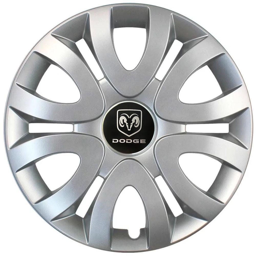 Ковпаки SJS 330 з логотипом Dodge R15 4 шт. Сріблястий