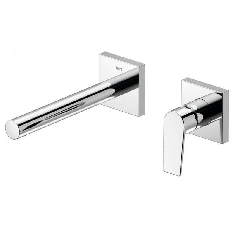 Смеситель для умывальника Tres Project 21120282AC настенный однорычажный Хром (143021)