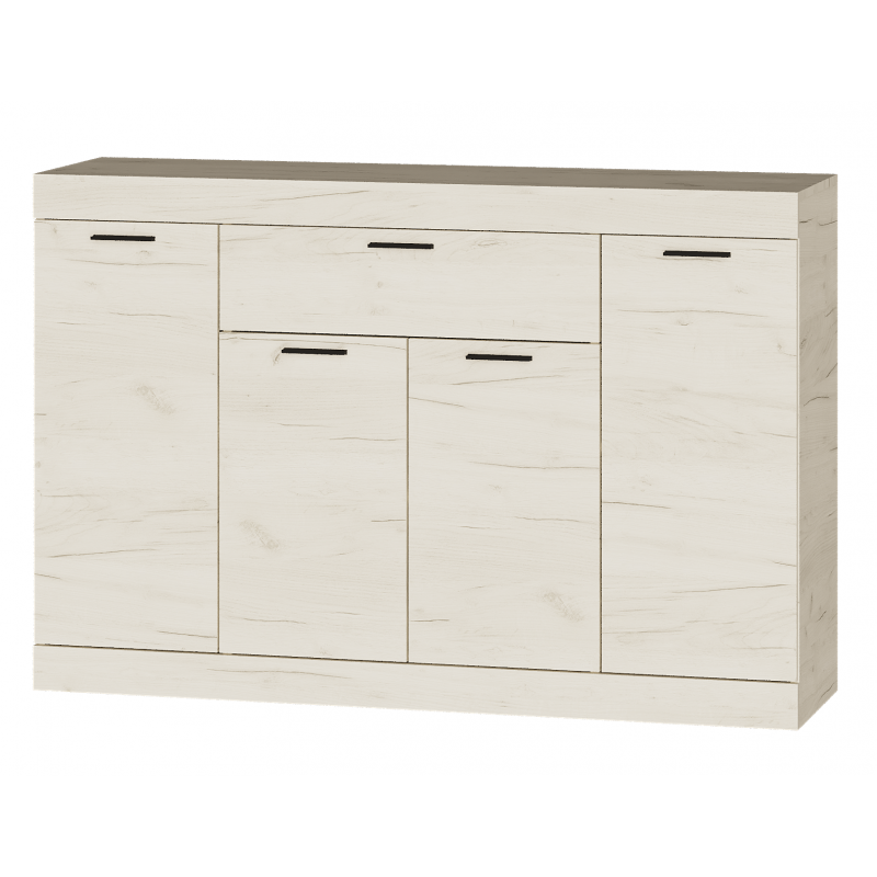 Комод Эверест Соната №7 1400х380х930 мм Дуб крафт белый