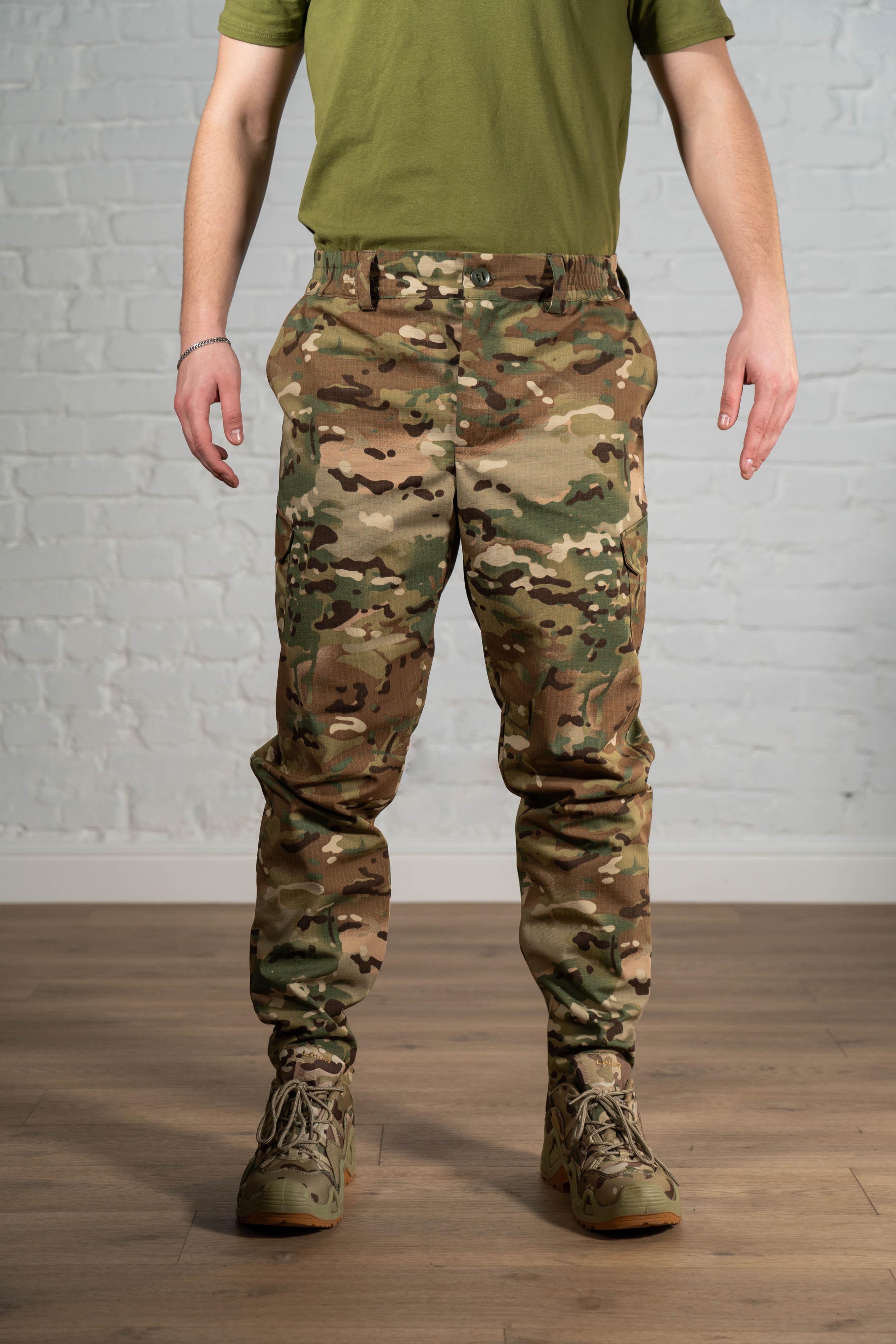 Штаны военные Tactical с 4 карманами Ripstop M Мультикам (547-M)