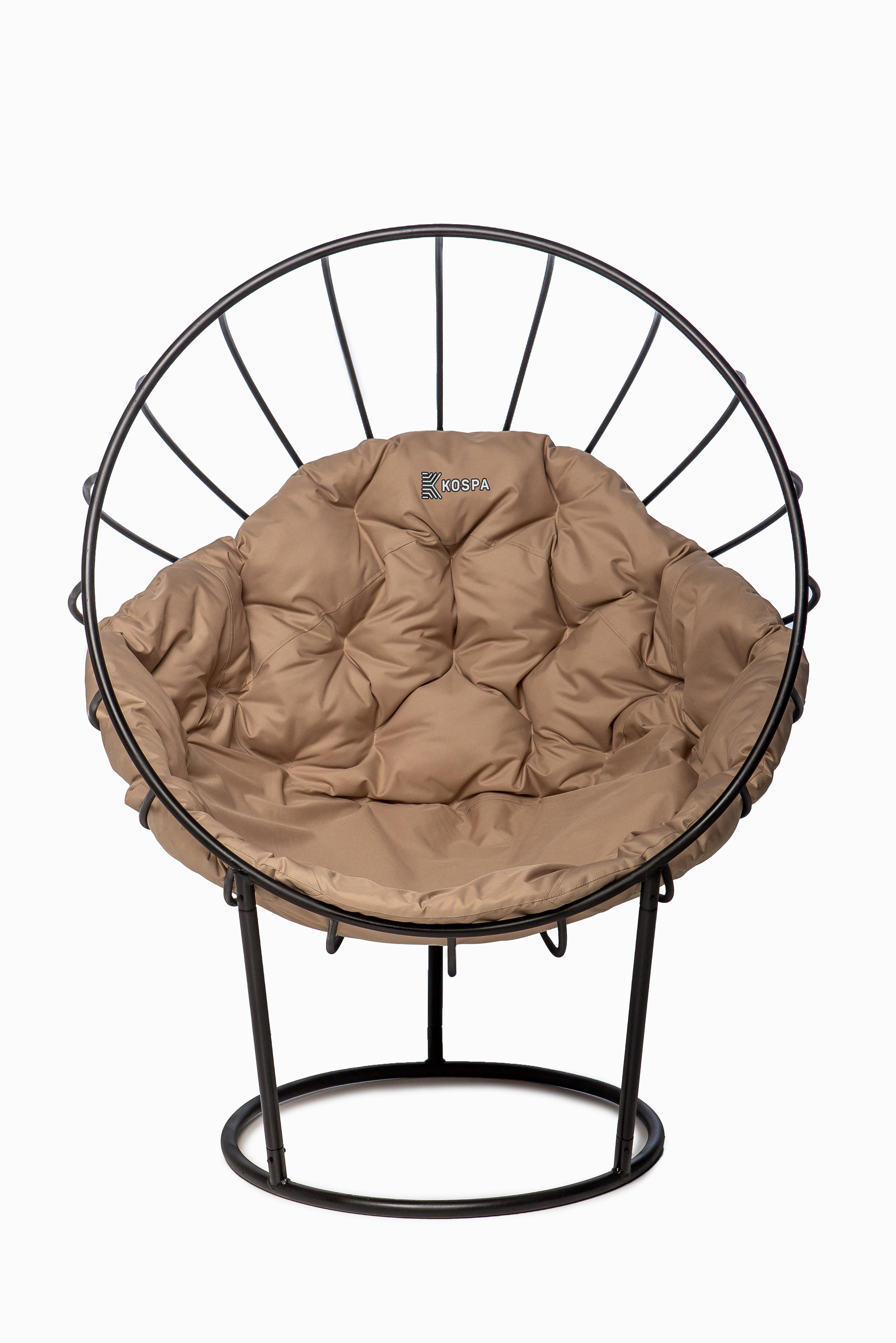 Крісло-куля Kospa з опорою 150 кг Бежевий/Чорний (1361)