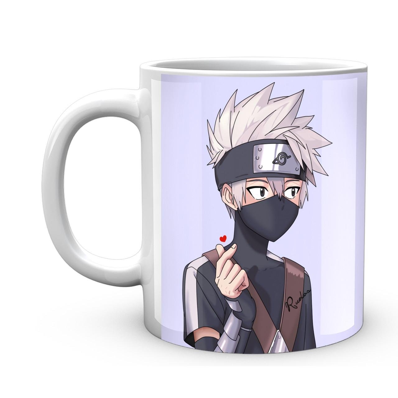 Чашка Gee! Наруто Naruto Какаши Сердечко пальцами Білий NA.02.308