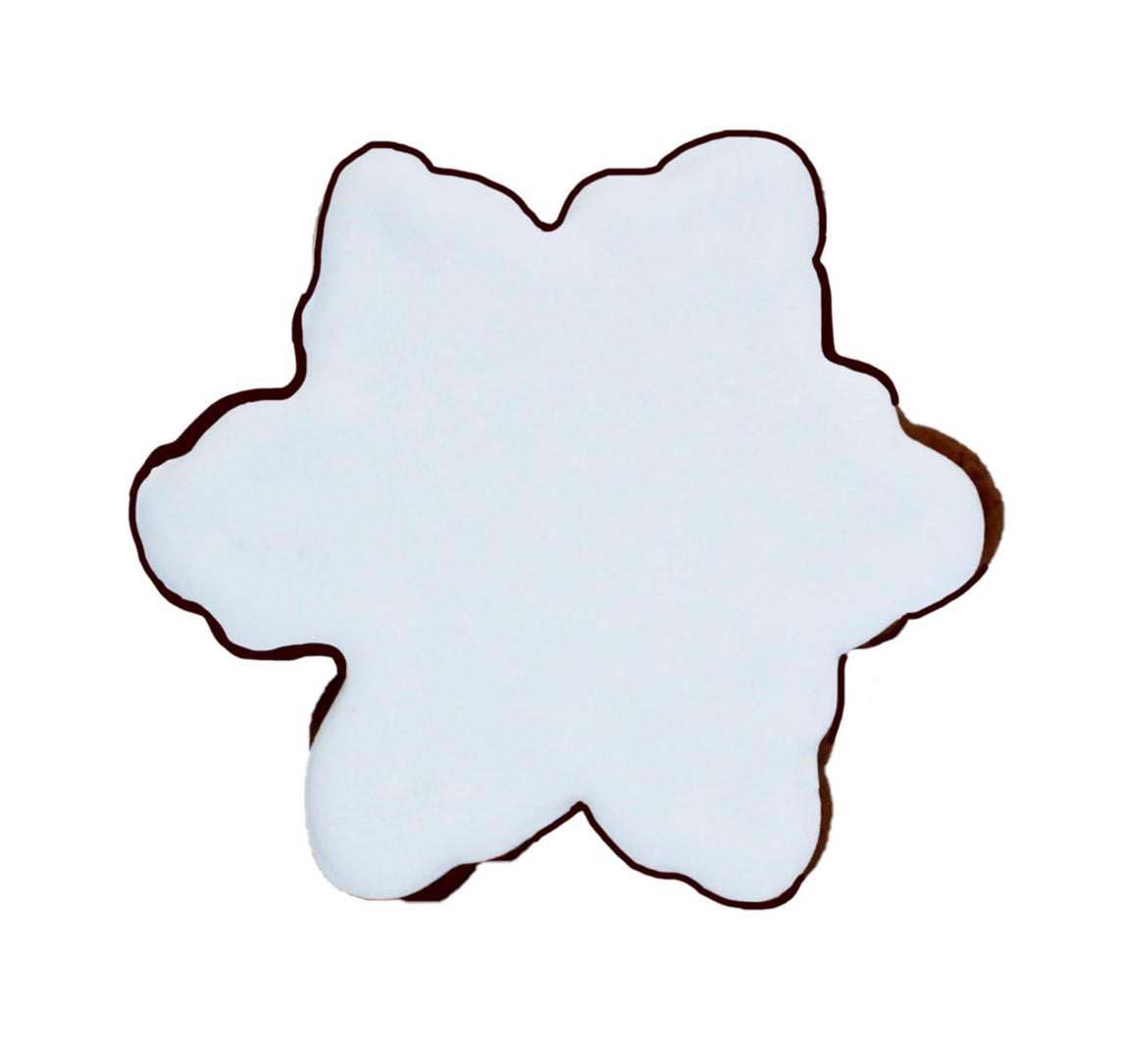 Пряник с индивидуальной печатью Крафт печиво Снежинка 8,5х8,5 см 37 г