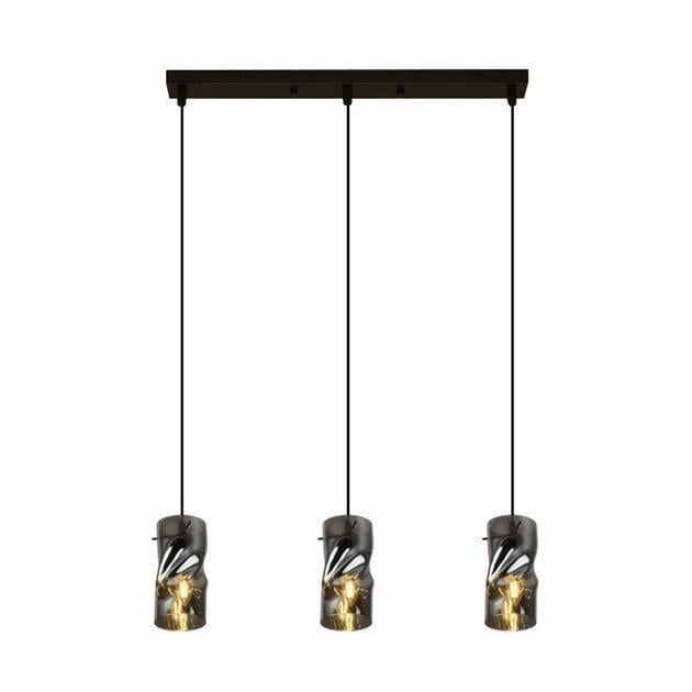 Подвесная люстра Valeso на три фигурных плафона Е27 IP20 GLD-22902-3 Черный (28688261)