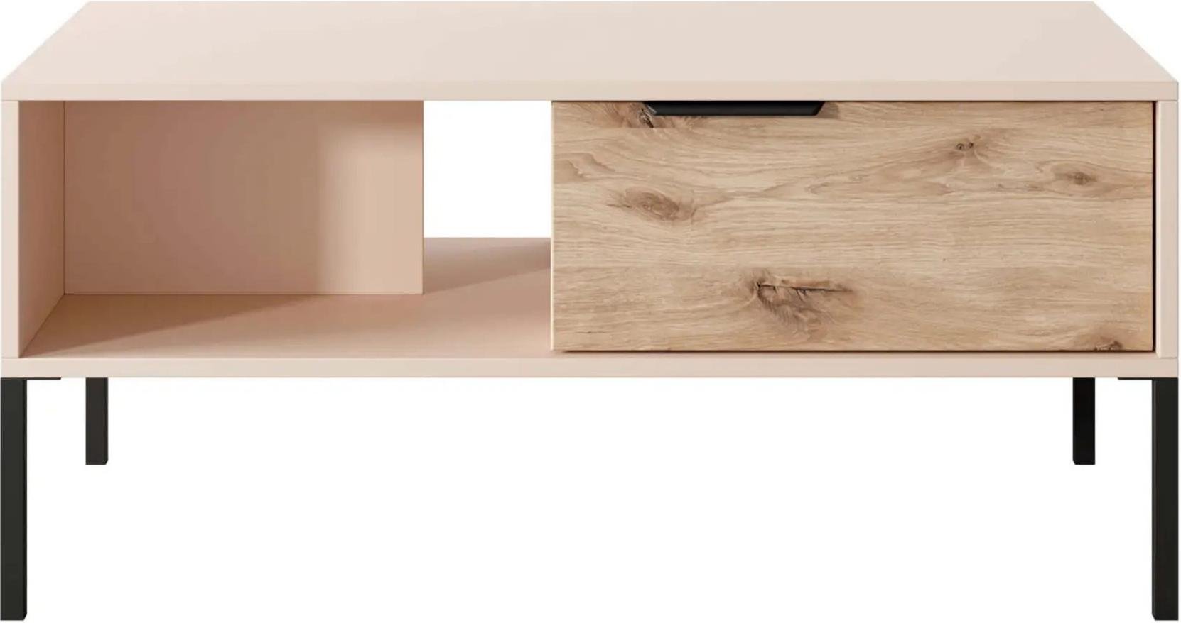 Стіл журнальний Maraline Nordic Ash matt black legs 96,9 см (13787)