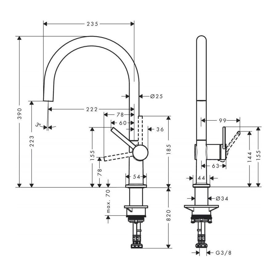 Смеситель для кухни Hansgrohe Talis M54 (72804000) - фото 2