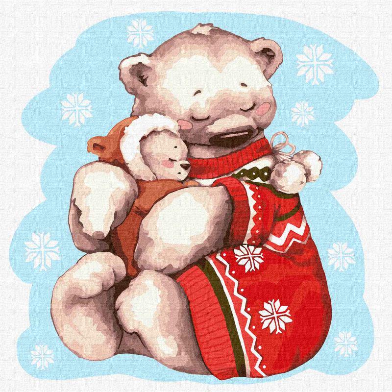 Картина по номерам Идейка Теплые объятия 30x30 см без коробки (KHO4227)