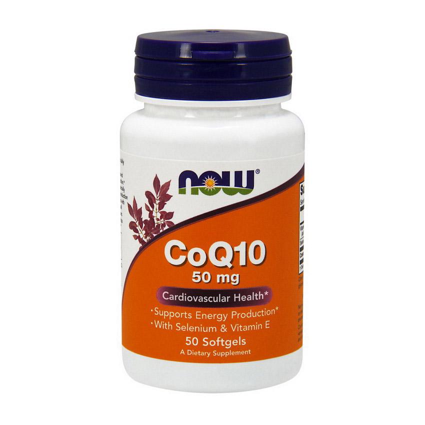 Коэнзим Q10 NOW Foods CoQ-10 50 mg 50 softgels