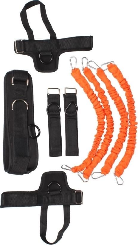 Набор эспандеров для тренировок LiveUp TRAINING KIT Черно-оранжевый (LS3664)