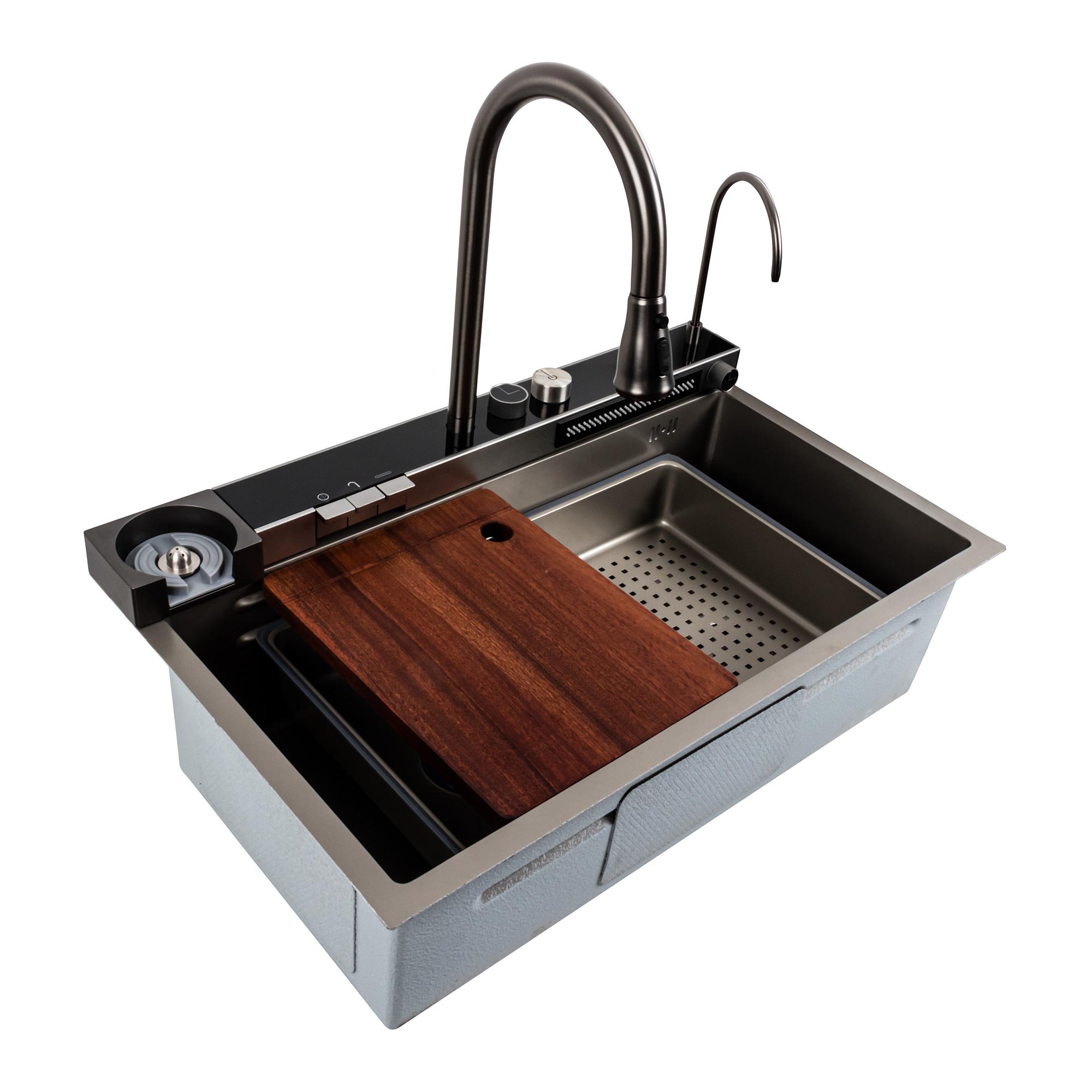 Мойка кухонная 75х45D PVD Platinum Handmade Серый (000040740) Мойка кухонная 75х45D PVD Platinum Handmade Серый (000040740)