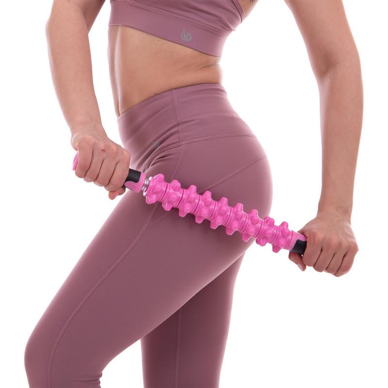 Массажер-палка роликовый 9 массажеров Zelart Massager Bar SP-Sport FI-2537 Розовый (DR005102) - фото 5
