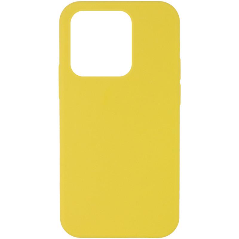 Протиударний Чохол Silicone Case Full Protective (AA) NO LOGO для Apple iPhone 14 Pro Max (6.7") Жовтий/Yellow